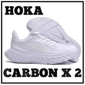 Hoka Carbon X2 Triple White Sports Shoes (Size 36-45)
