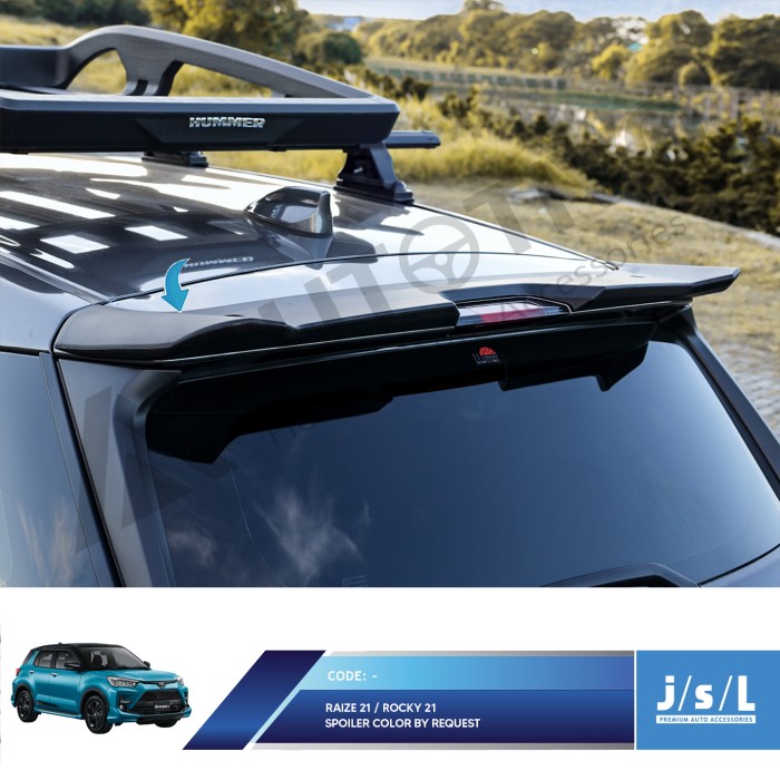 Spoiler Toyota Raize Model Aero JSL Harga 450,000 rupiah*Gratis Ongkir