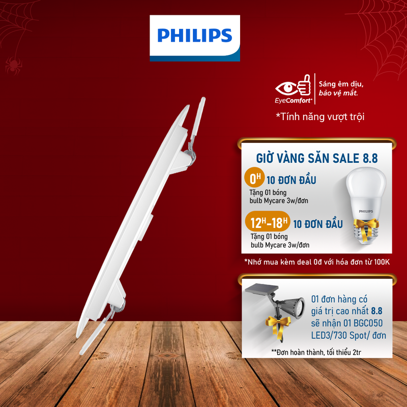 Bộ đèn âm trần philips led dl262 công suất