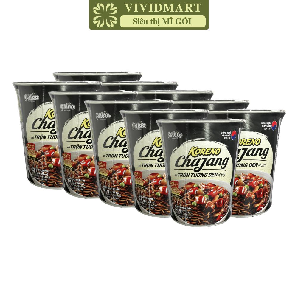 [SET 10 LY] - PALDO - Mì ly trộn Koreno Chajang tương đen, Mì trộn Koreno Chajang, Mì ly trộn Koreno ChaChang (68g/ly)