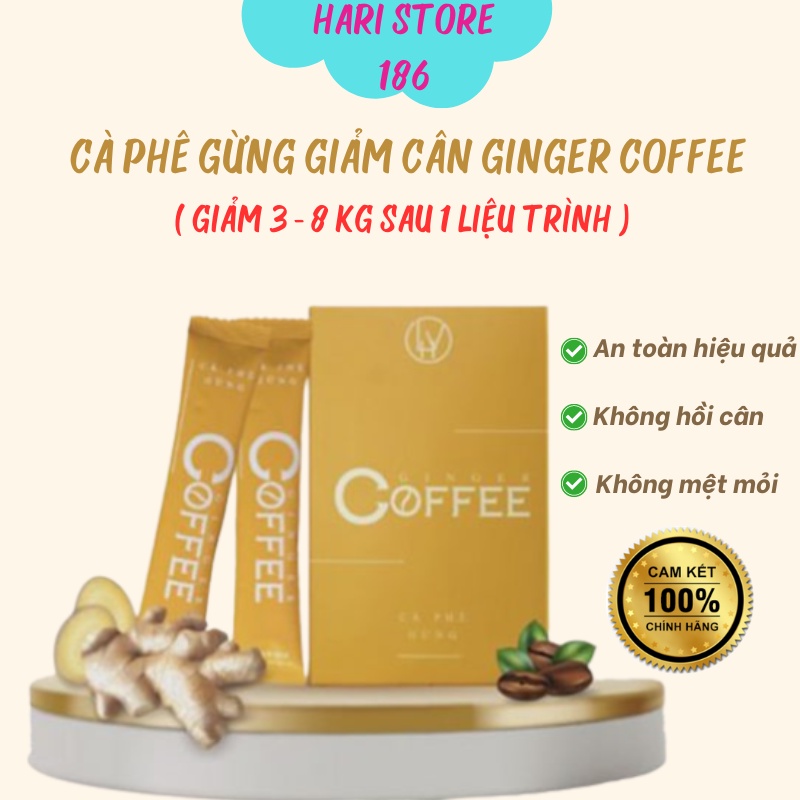 Cafe giảm cân Ginger coffee Cà phê gừng giảm cân chính hãng giảm cân giảm béo an toàn hiệu quả không