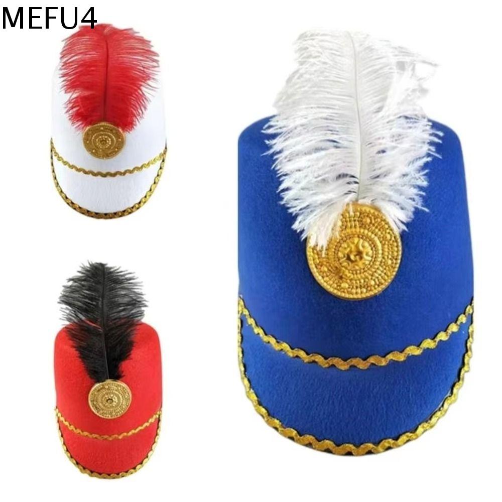 MEFU4 Bảo vệ khỏi nắng Mũ đội nhạc Hiệp sĩ cổ điển Trang phục Mũ đồng phục Mũ thời trang Người chỉ huy xiếc Mũ đội trưởng Lễ hội hóa trang