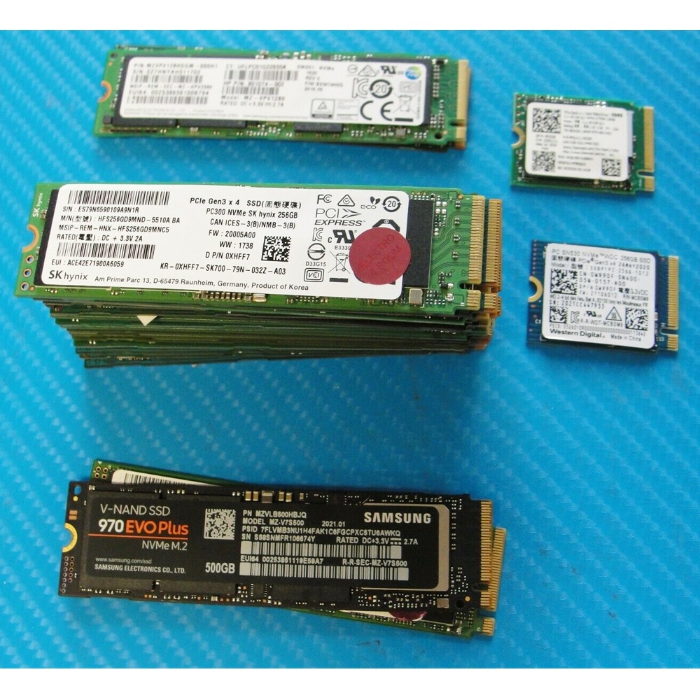 Ổ Cứng M2 NVMe SSD Western Digital Samsung PM981a 120Gb 250Gb 512Gb 1Tb M.2 2280 hàng zin tháo máy
