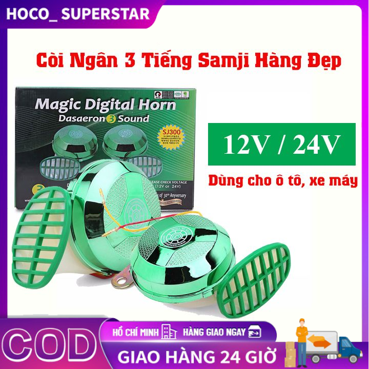 Korean 3-Sound Whistle, 12V Electric, 24V Electric, White Whistle Giá 549,000 Đồng*Miễn phí vận chuyển