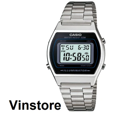[Vinstore] Casio B640 Vintage Series Digital Adjustable Stainless Steel Strap Women Watch B640WD-1A B640WD-1AV B640WD-1 B-640WD-1A