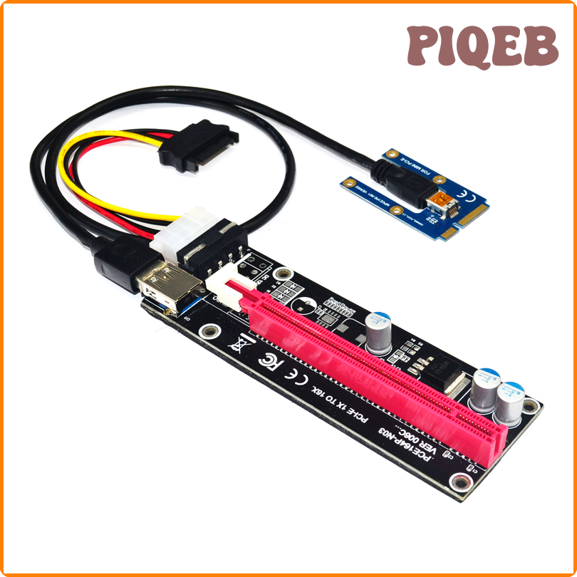 Piqeb PCIe nhỏ để PCI Express 16X Riser cho máy tính xách tay đồ họa ngoài thẻ EXP GDC BTC antminer thợ mỏ mpcie để PCI-E khe cắm thẻ đào pivbe