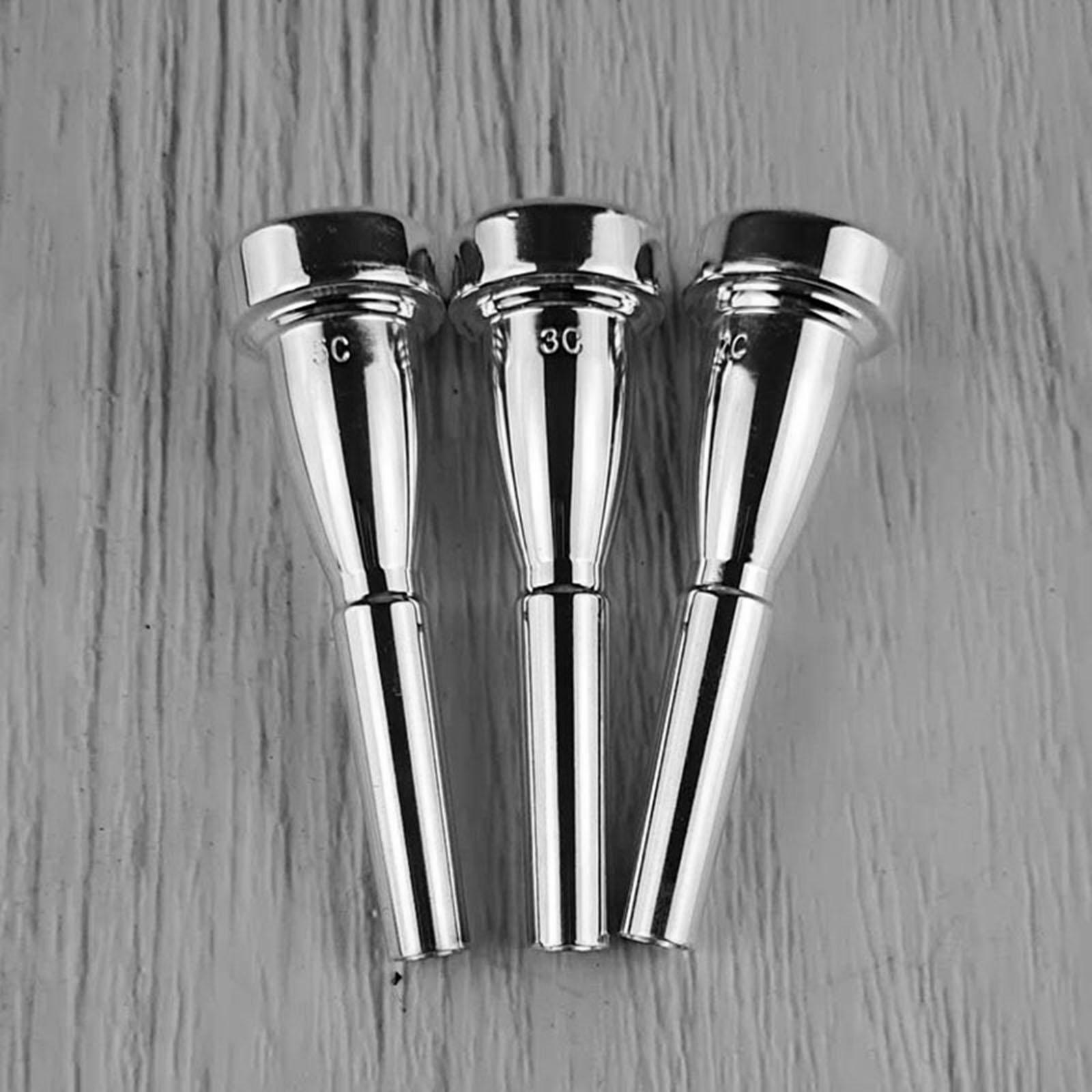 3Pcs Trumpet Mouthpiece 3C 5C 7C Size Musical Instruments Accessories for Students Professional Players