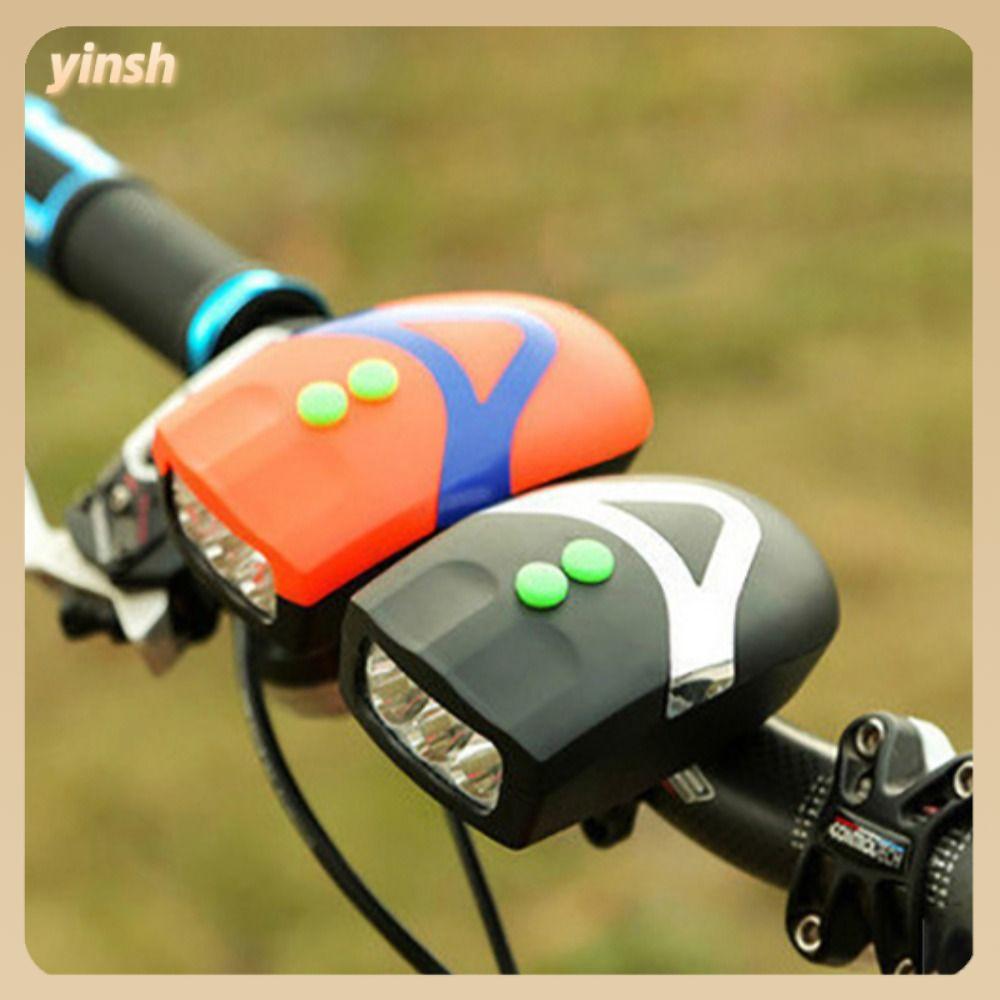 YINSH Đèn an toàn Đèn còi xe đạp 3 đèn LED 2 trong 1 Đèn xe đạp sáng Phụ