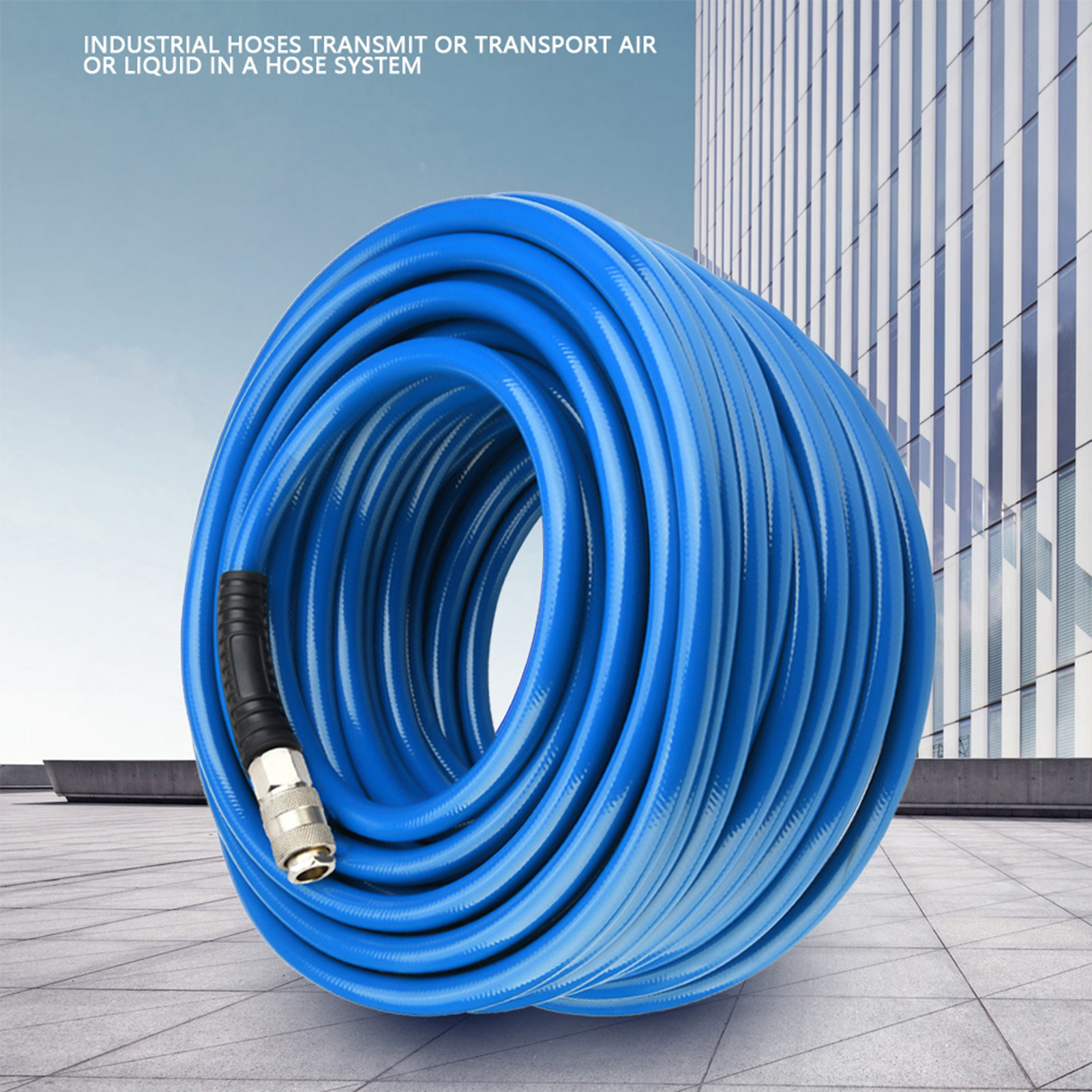 Garosa Ống dẫn khí PVC 3 lớp Hilitand 30M hạng nặng với đầu nối nhanh 1/4 cho máy nén khí phun khăn lau bụi xe tải Lạm phát lốp xe máy Giá 655,000 Đồng*Miễn phí vận chuyển