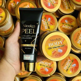 combo Gel Lột Lạnh + body cấy trắng Nicolas