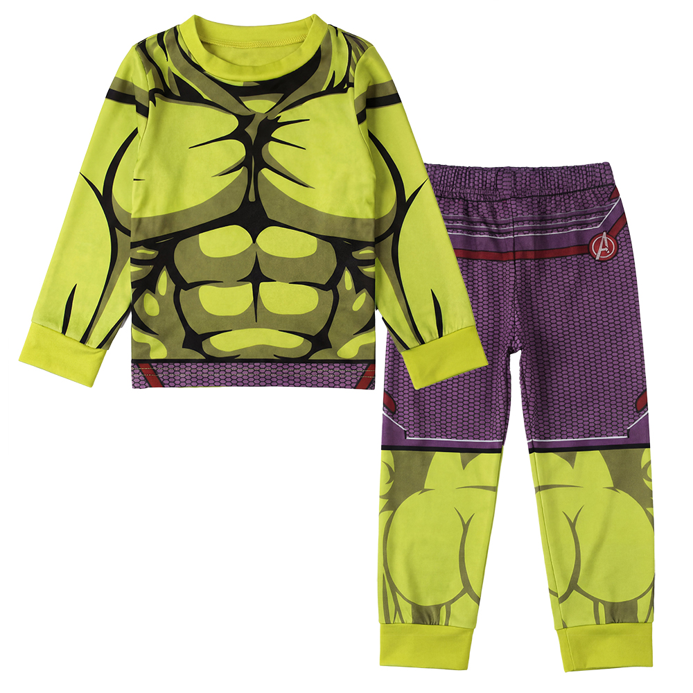 Baby Boy Clothes Set Cute Cartoon Marvel Superhero Holk Long Sleeve Outfits Cotton Toddler Kids Clothing Sets 1-7 Years - 2
