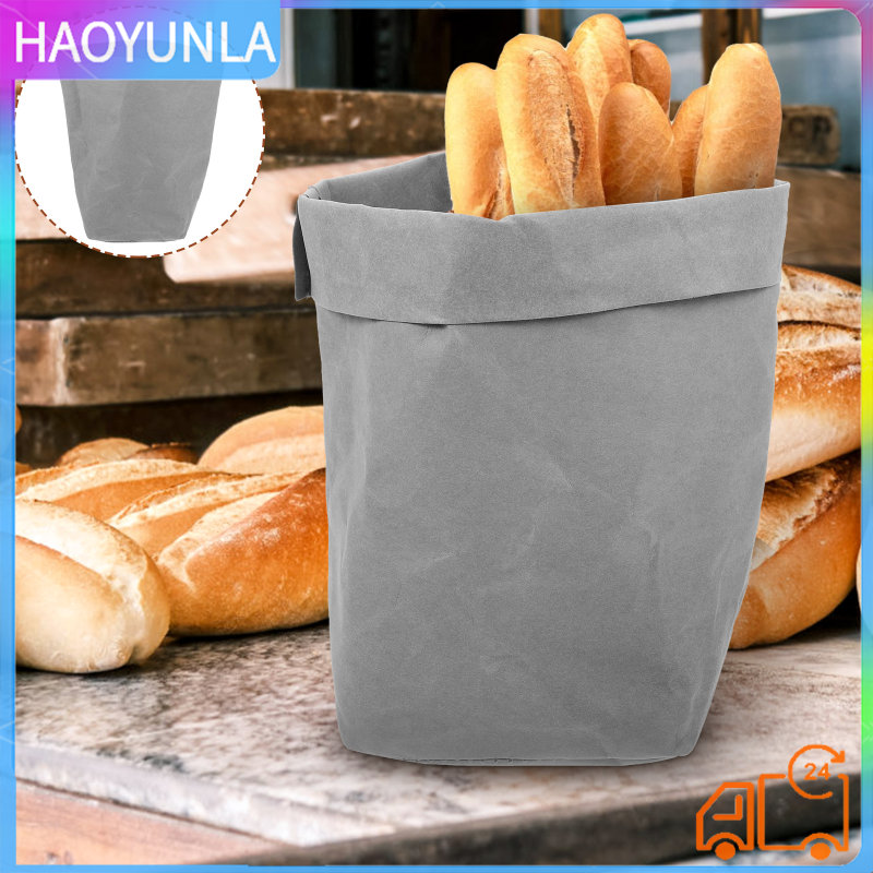 HAOYUNLA Túi giấy kraft có thể giặt được kraft giấy lưu trữ túi rau quả