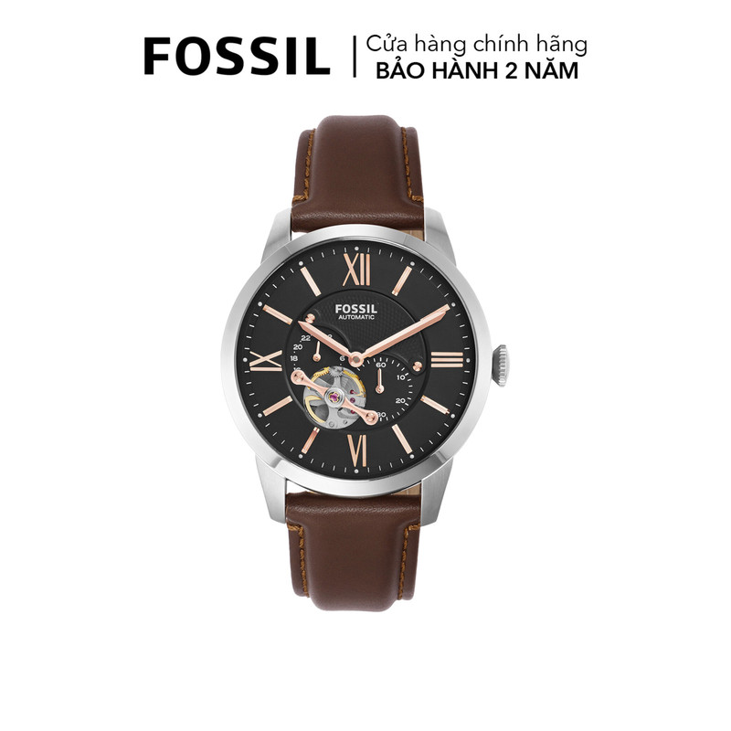 Đồng hồ cơ nam Fossil Townsman Automatic, dây da, mặt 45 MM, màu nâu