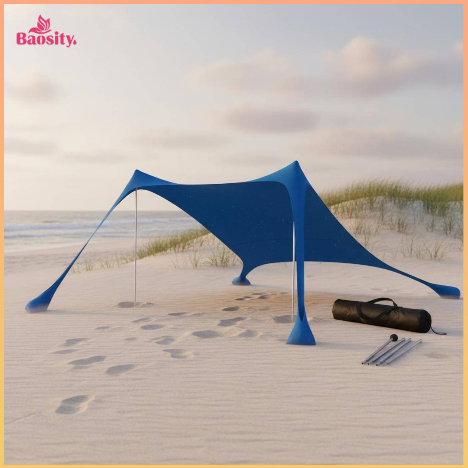 Baosity Protection Portable Beach Canopy Quick Setup Beach Sun Shelter Water-Resistant Camping Shade Tent Breathable for Fishing ราคา 3,902 บาท*ส่งฟรี