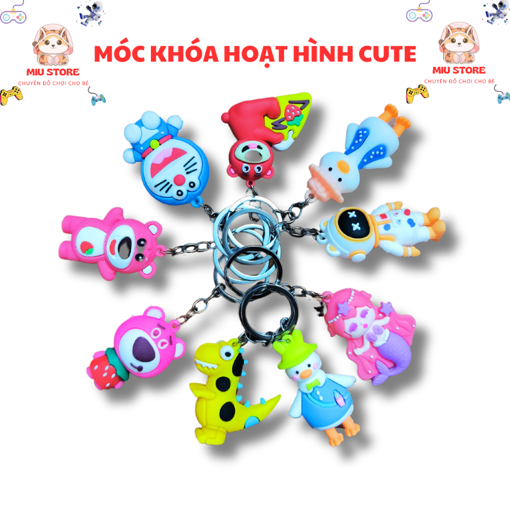 Móc Khóa Silicon Hoạt Hình Nhiều Mẫu