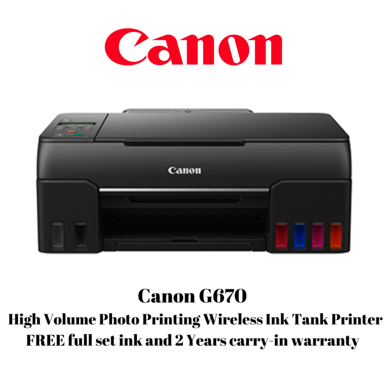 Canon G670 High Volume Photo Printing Wireless Ink Tank Printer G 670 Singapore