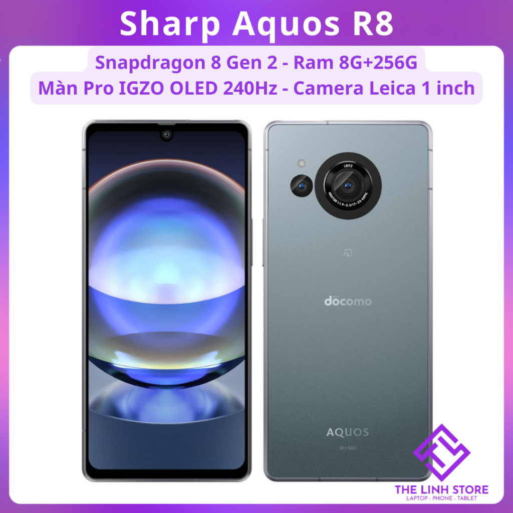  Điện thoại Sharp Aquos R8 - Snaρdragon 8 Gen 2 Màn Pro IGZO OLED 240Hz 