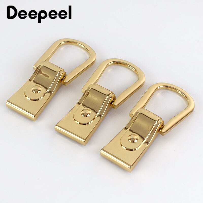 10Pcs Gold Swivel Clasps+ D Ring Buckles Bag Metal Strap Keychain Clip Hook  Metal Lobster Claw Clasps for Key Rings Crafting