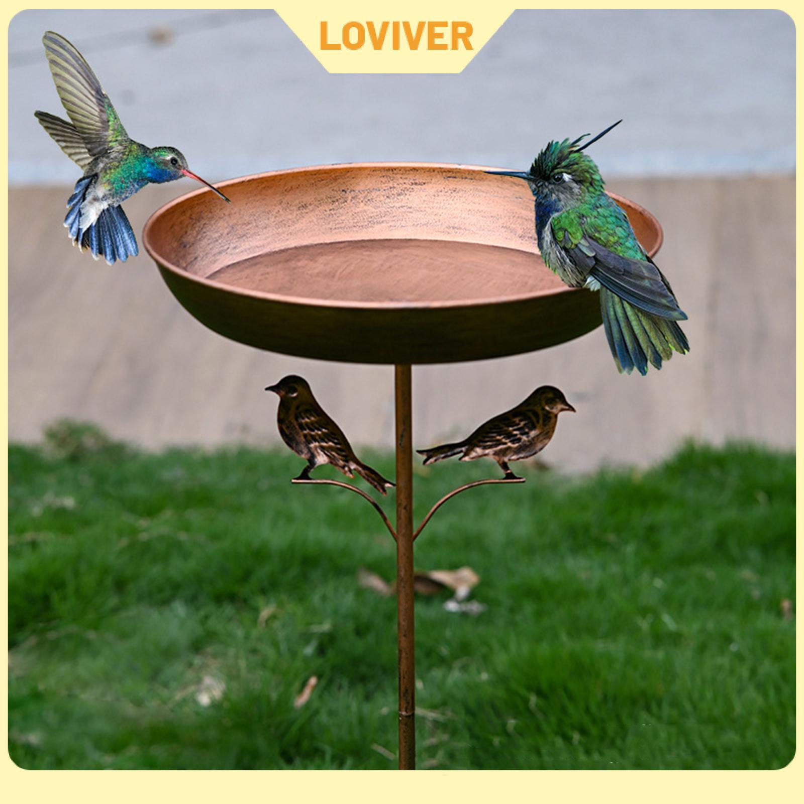 Bird Bath Birdfeeder Metal 5 Pronged Base Iron Pedestal Stake Vintage Design Freestanding Birdbath for Yard Lawn Backyard ราคา 3,234 บาท*ส่งฟรี