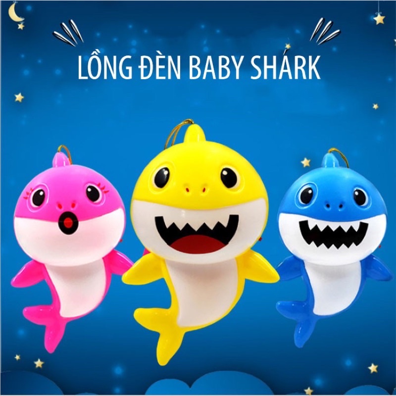 Đồ chơi lồng đèn cá mập hát nhạc baby shark, có đèn phát sáng cho bé