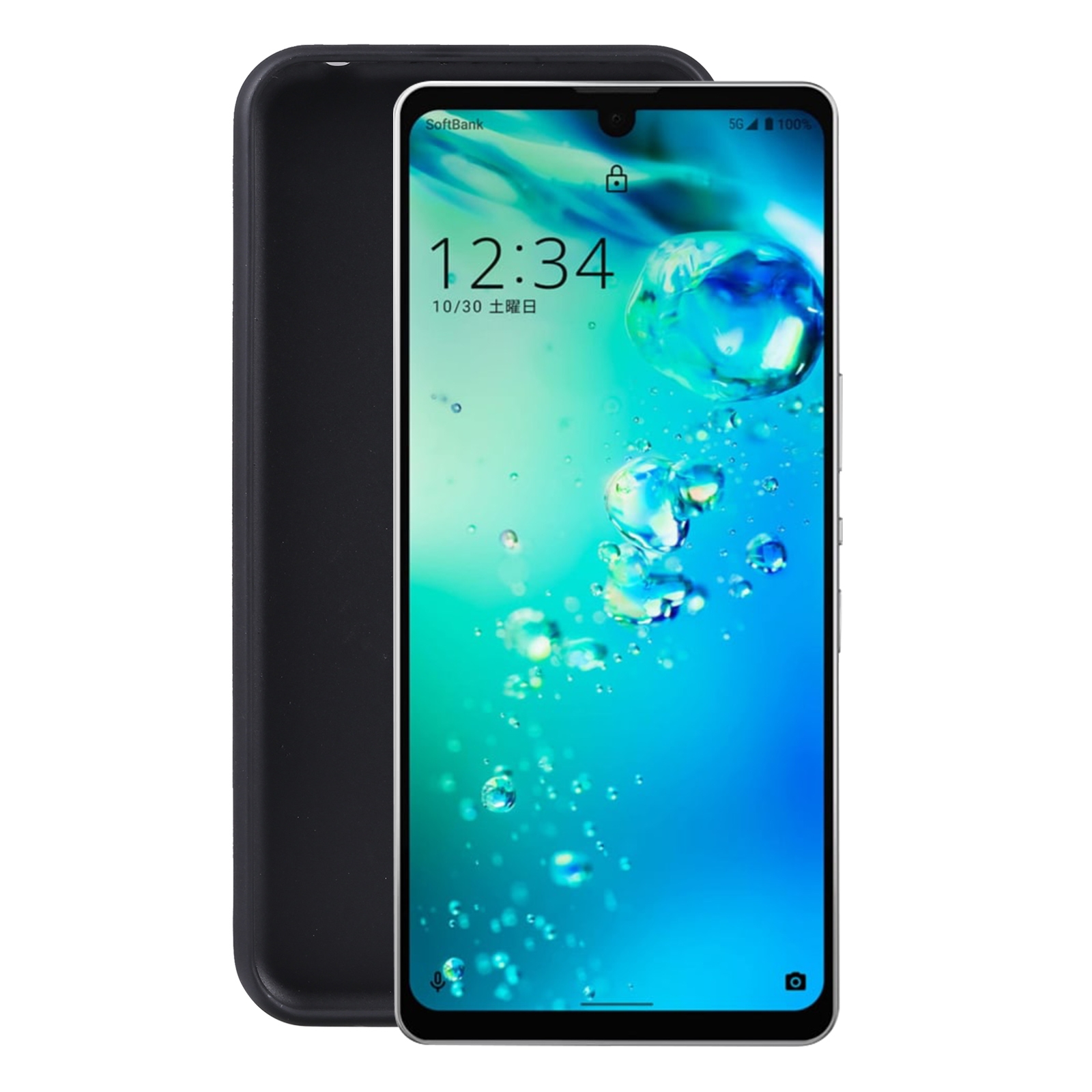 Vỏ điện thoại TPU cho Sharp Aquos Air/AQUOS zero6 (bánh pudding Đen)