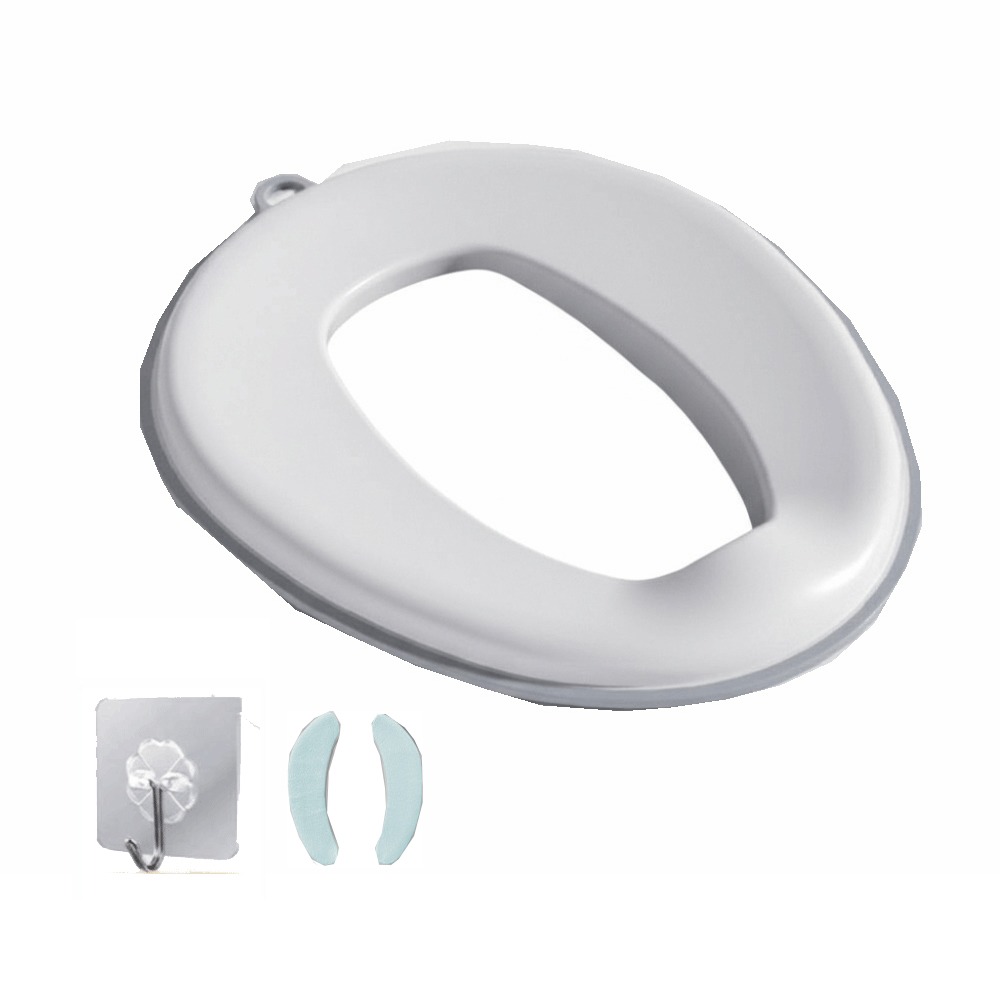 KECTTIO Chống nước bắn Ghế vệ sinh trẻ em Thiết kế di động Chống trơn trượt Bọc ghế tập ngồi vệ sinh Phù hợp phổ quát có móc treo Ghế tập đi vệ sinh cho bé Huấn luyện đi vệ sinh