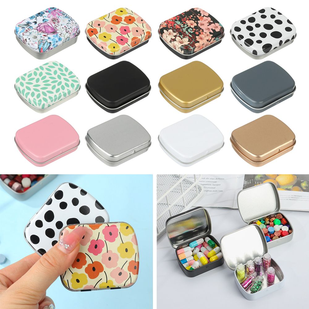 SPNTANE Mini loại Bản Lề Nhà Tổ Chức Container Hộp thiếc Rỗng Hộp Kit Chứa