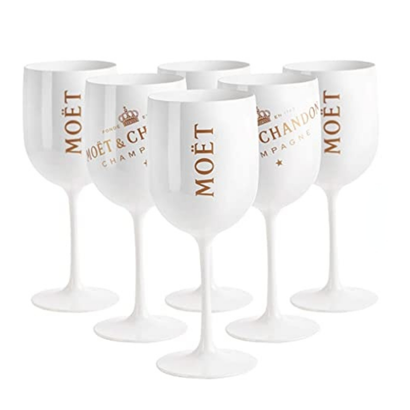 500ml Veuve Clicquot Flutes Glasses Plastic Wine Glasses Dishwasher-safe  White Acrylic Champagne Glass Transparent Wine