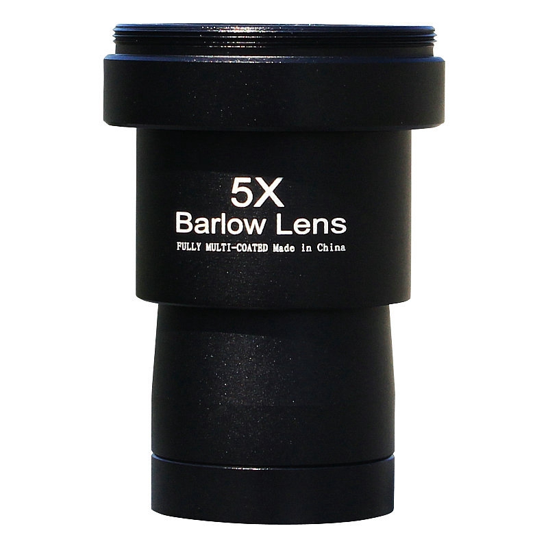 (IQTV) 1.25 Inches 5X Barlow Lens Fully Metal Green Film with M42 Thread for Standard Telescope Eyepiece Astronomy