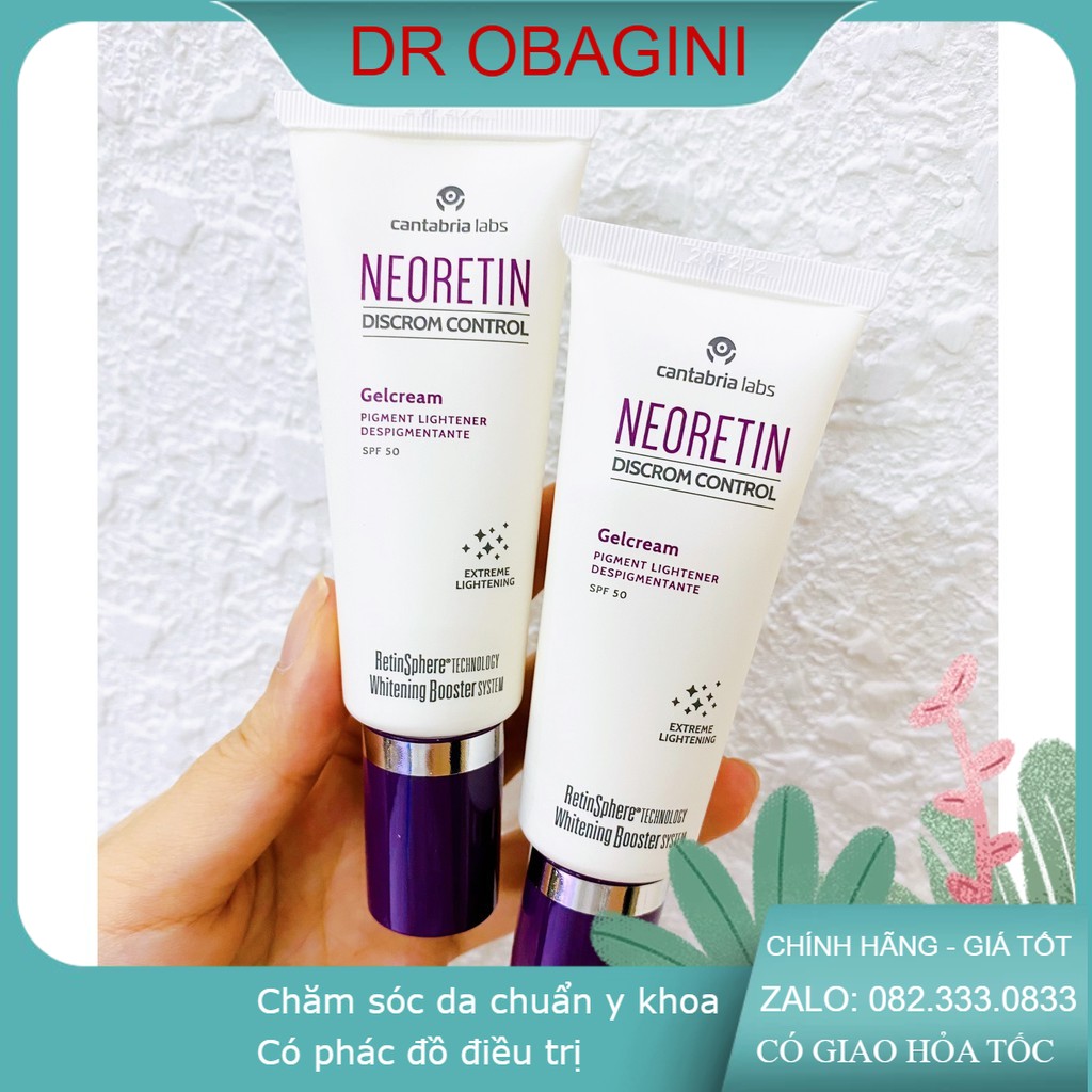 [Neoretin Chính Hãng] Kem chống nắng dưỡng trắng và làm mờ đốm nâu Neoretin Discrom Control Gel Cream Spf50