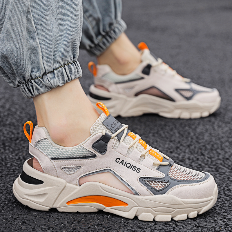 รองเท้าแตะผู้ชาย รองเท้าแตะสวมนุ่มเบากันลื่นใส่สบาย Mizuno ฤดูร้อนด้านล่างหนาลื่นกีฬา Hollow Breathable กลางแจ้งน้ำ wading Beach Hole รองเท้า