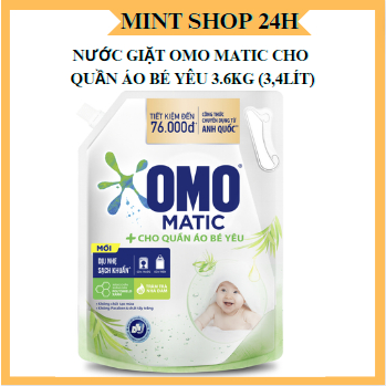 [VOUCHER LIVE] Nước giặt omo matic cho quần áo bé yêu 3.6kg /1.8kg -chính hãng
