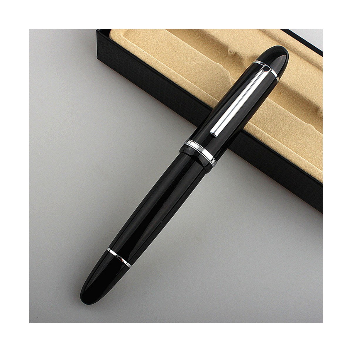 【Harbor Thistle】 JinHao X159 Fountain Pen Metal Gold Clip Fine 0.5mm Nib Writing Ink Pen For Gift