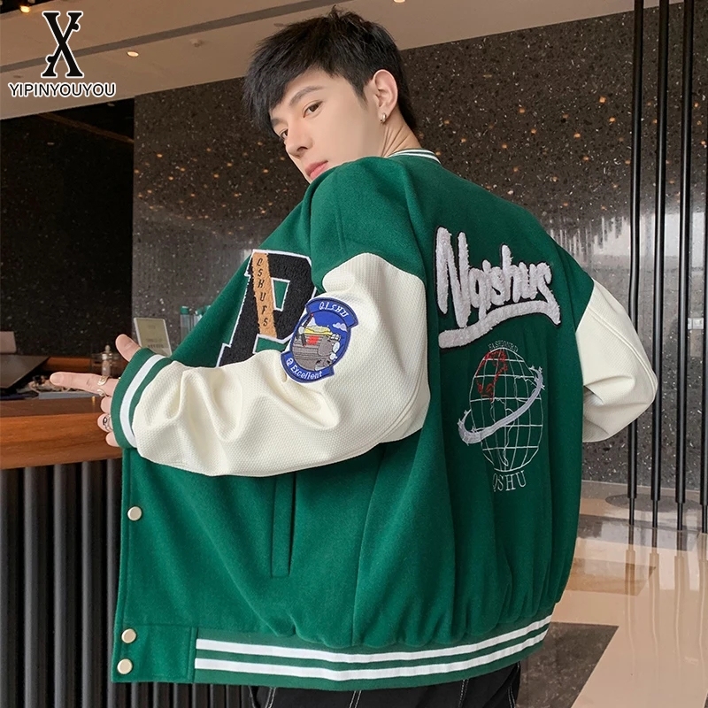 YIPINYOUYOU丨Men's Jacket- New baseball uniforms for men Autumn men's coat INS style stylish casual teen student plus-size jacket