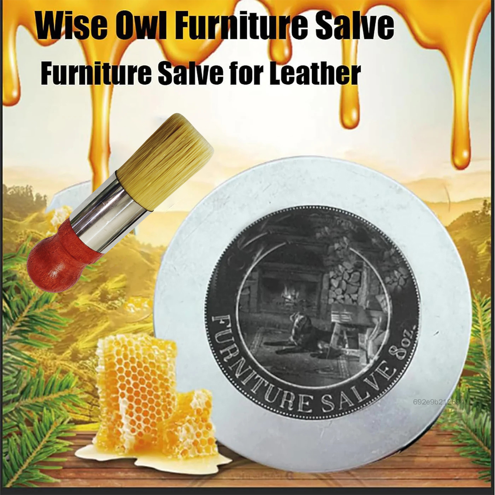 Owl Nội thất Salve cho da với Bàn chải lông lợn Salve cho ghế dài ghế HU-VN