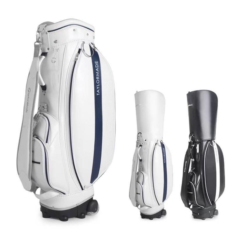 Túi đựng gậy golf taylormade bánh xe cho nam và nữ da PU cao cấp chống nước 5 ngăn đựng 14 - 16 gậy