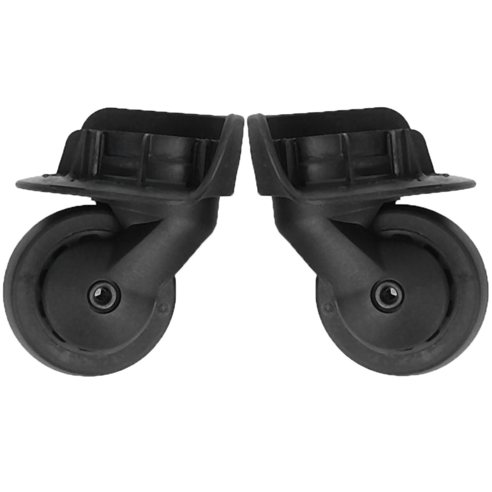 TU3Y 1 Pair 360 ° Xoay Bánh xe vali Đen Cài đặt dễ dàng Bánh xe thay thế Bền bỉ Tắt tiếng Bánh xe đa năng Vali du lịch