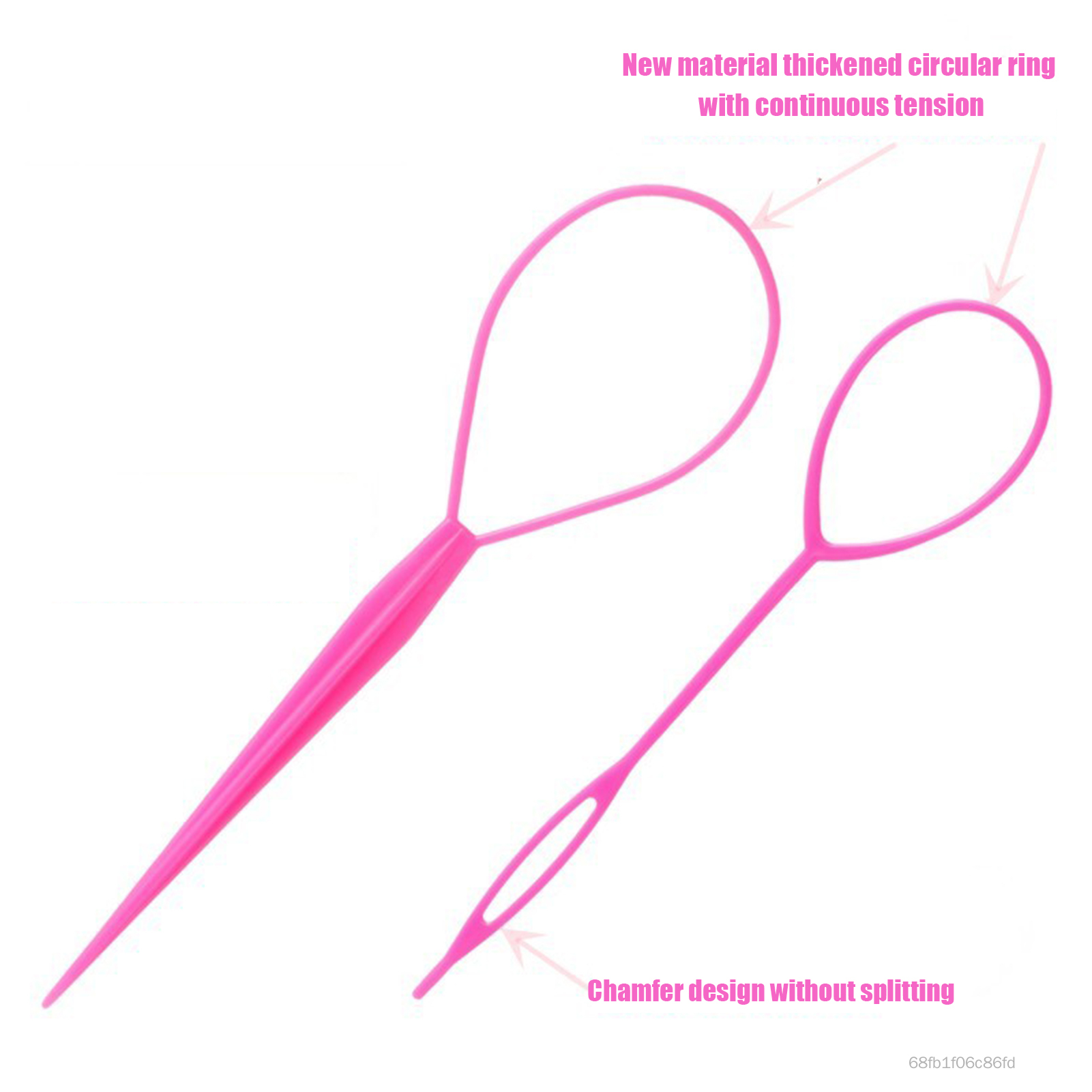 6PCS Topsy Tail Kiểu dáng công cụ đầy màu sắc kéo qua công cụ cho phụ nữ tạo kiểu tóc DBS-VN