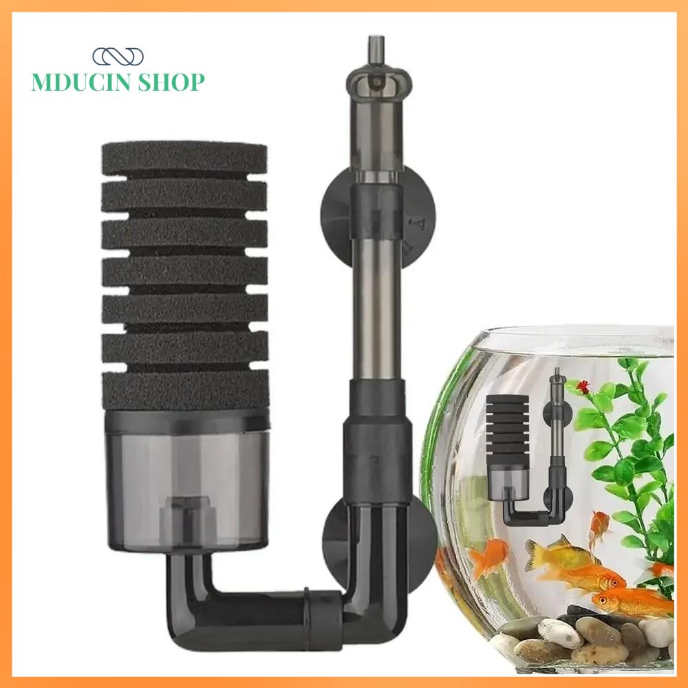 MDUCIN SHOP Đen Bộ lọc bọt chìm Đầu đôi Không có tiếng ồn Bộ lọc bọt sinh hóa Phụ kiện Hấp thụ bụi bẩn Lọc bể cá Bể cá