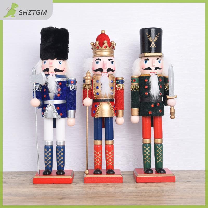 【SHZTGM】 1ชิ้น30ซมการ์ตูนทหารวอลนัทตกแต่งบ้านเครื่องประดับคริสต์มาสไม้นัทแครกเกอร์หุ่นเชิดเดสก์ท็อป ราคา 192 บาท*ส่งฟรี