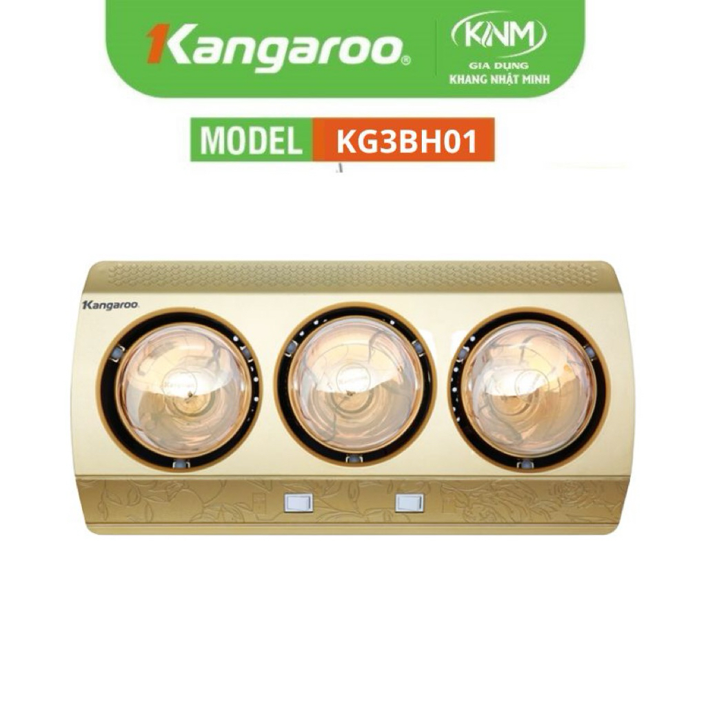 Đèn sưởi treo tường nhà tắm ba bóng Kangaroo KG3BH01 825W