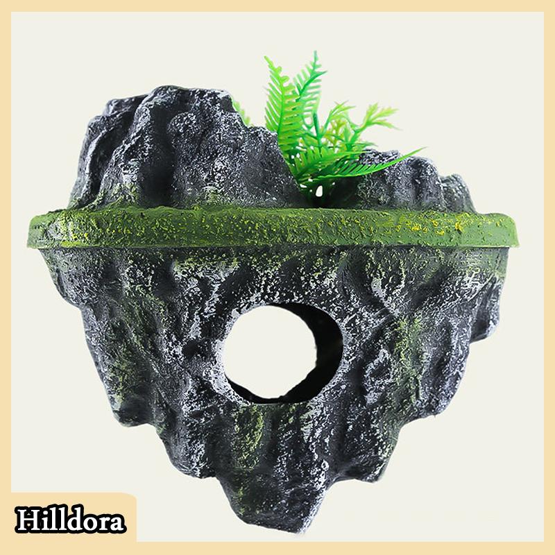 [Hilldora] Treo đảo bể cá trang trí sáng tạo nổi đá mô phỏng nhà máy hang động đồ trang trí thủ công Phụ kiện hồ cá - 2