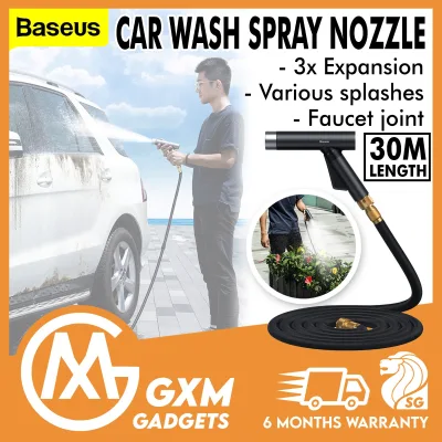 BASEUS Car Wash Washer Spray Nozzle High water pressure with Magic Telescopic Water Pipe 15m/30m Sprayer Water Injection Simple Life