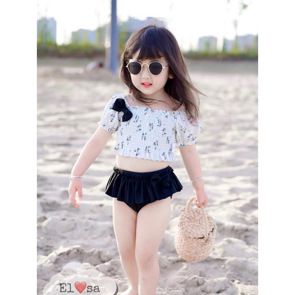 Bikini cho bé gái - set bikini tay bồng đáng yêu cho bé từ 1-5 tuổi
