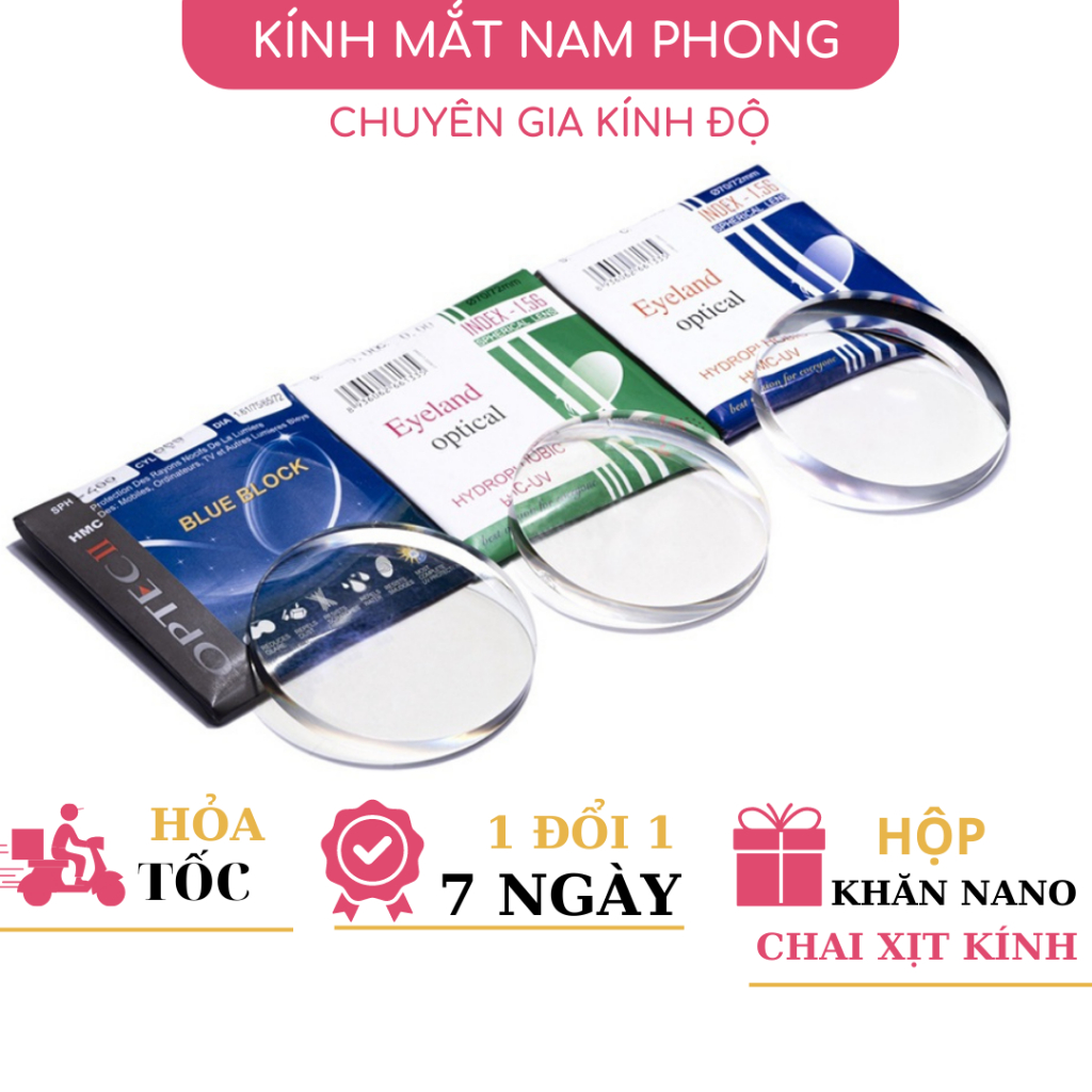 Tròng kính ánh sáng xanh cận -viễn - loạn ,tròng đổi màu namphongeyewear
