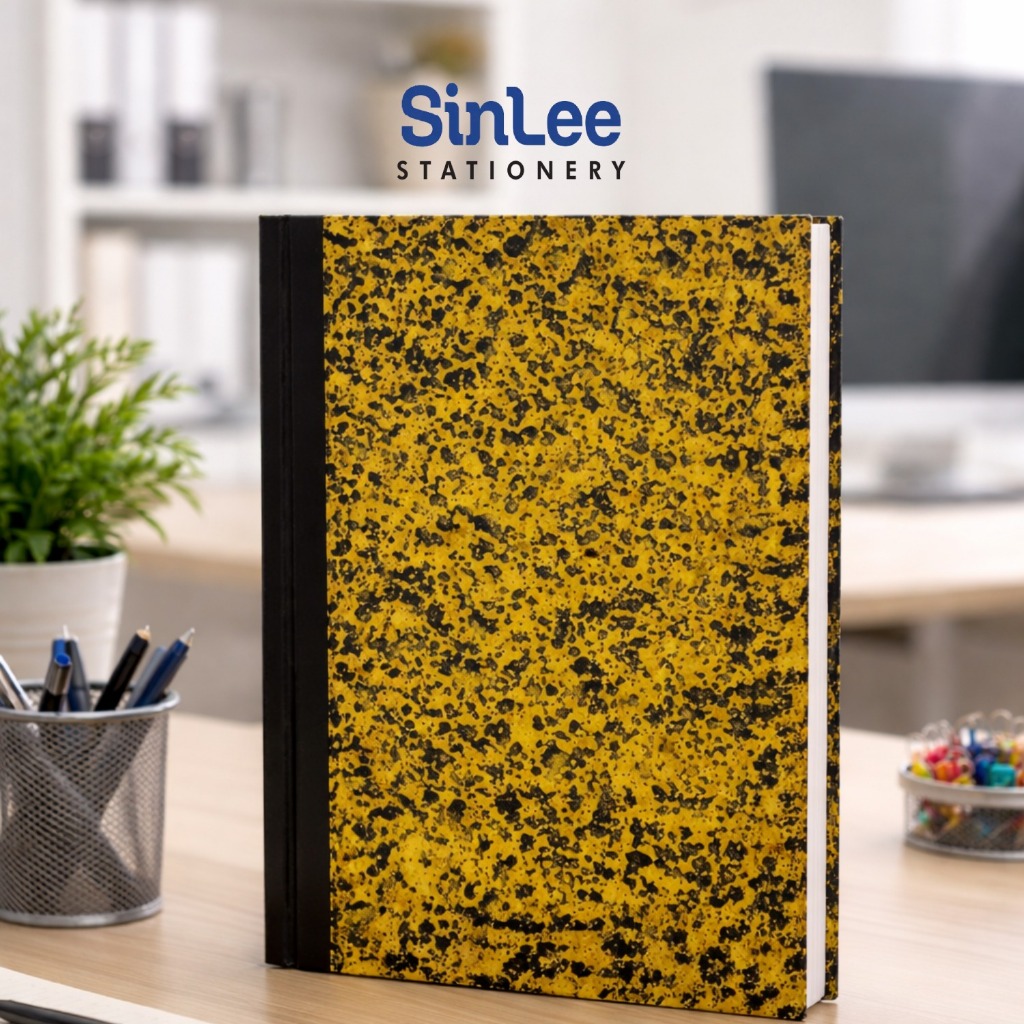 A4 Notebook 300 Pages Hard Cover Memo Book Lined Journal Office School - JD115
