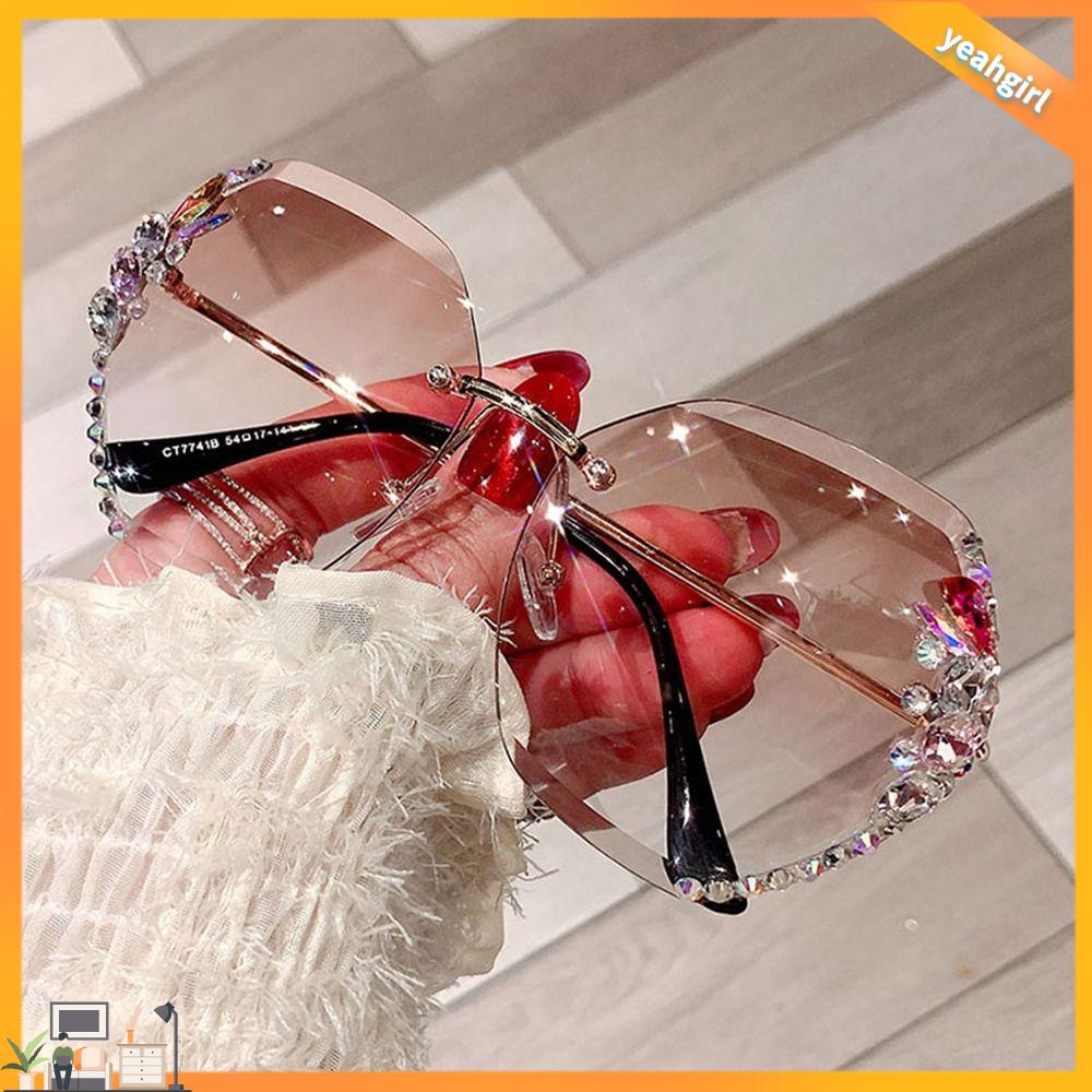 YEAHGIRL Đi biển/du lịch/dạo phố Kính râm  cương giả không vành Sáng bóng Chống tia UV Màu gradient Cổ điển Kính râm ống kính cắt Dành cho Nữ