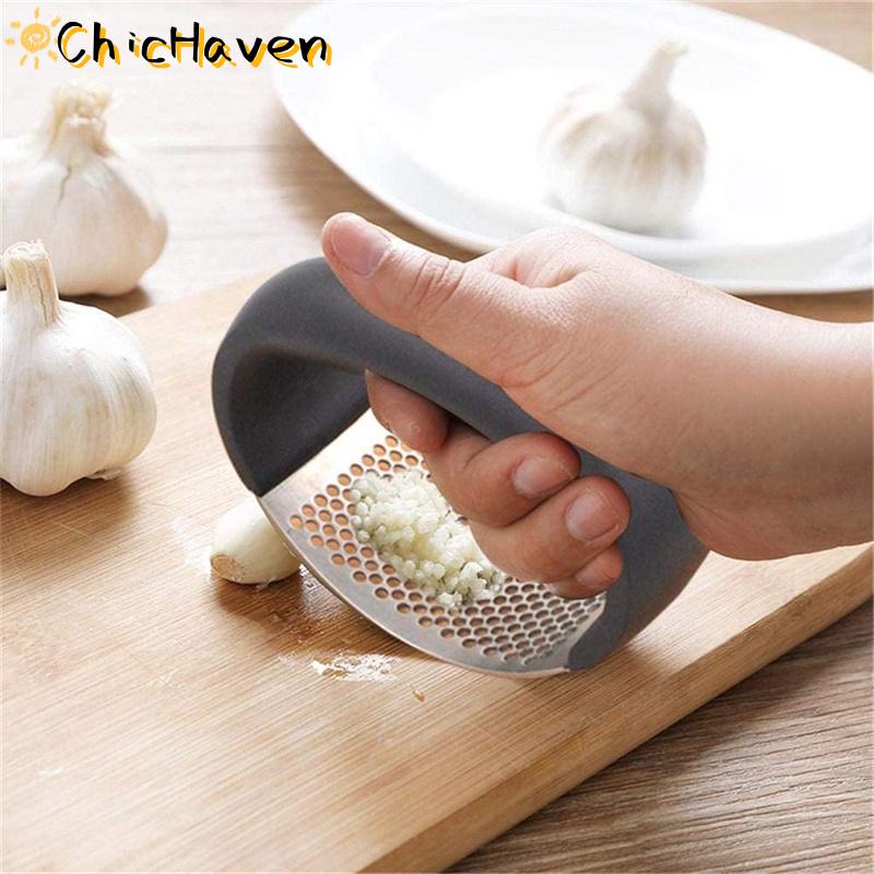 ChicHaven Tỏi Báo Chí Máy Nghiền ROCKER, tỏi Báo Chí Rocker thép không gỉ gừng Máy Nghiền ép Mincer tiện ích nhà bếp công cụ