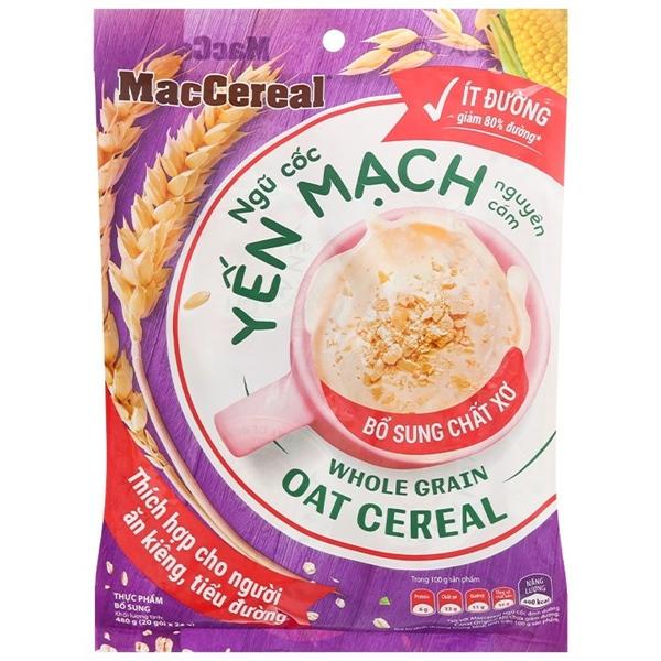 NGŨ CỐC YẾN MẠCH ÍT ĐƯỜNG MACCEREAL GÓI 480G - Dùng cho người ăn kiêng rất tốt