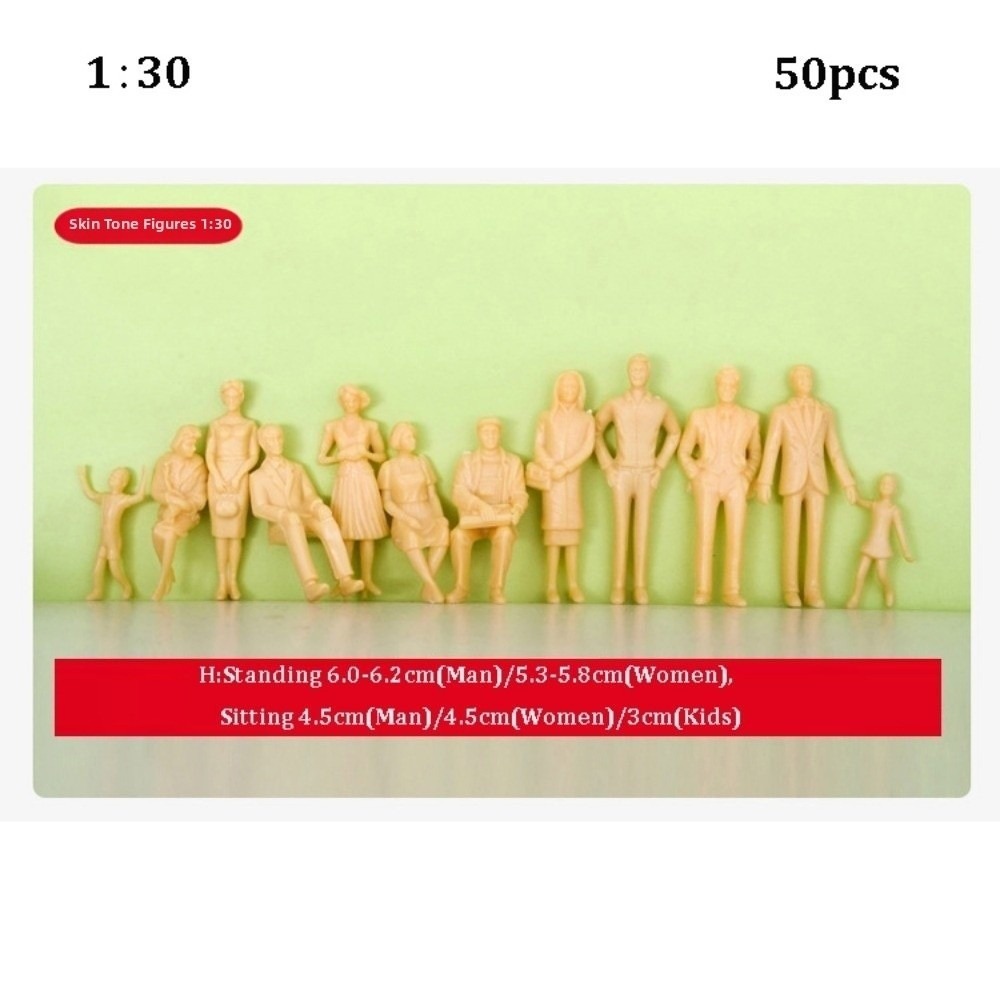 YEWANG326 100pcs Tỉ lệ 1:300/1:200/1:100/1:150/1:75/1:50/1:30/1:25 Mô hình xây dựng nhân vật Đầy màu sắc Màu sắc hỗn hợp Phong cảnh tàu chở khách  Các tư thế đa dạng - 3
